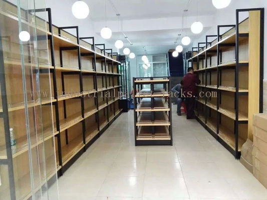 comprar Metal as cremalheiras de madeira do shelving/exposição do dever da luz da placa do quadro para mercearias Fabricação em linha
