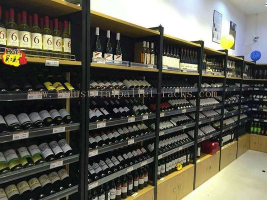 comprar Dever da luz da cremalheira de exposição do vinho que arquiva 1200mm * 400mm * 2200mm fixados na parede Fabricação em linha