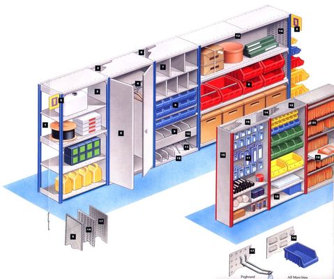 comprar Dever pequeno industrial da luz do armazenamento das peças que arquiva com galvanizado terminado Fabricação em linha
