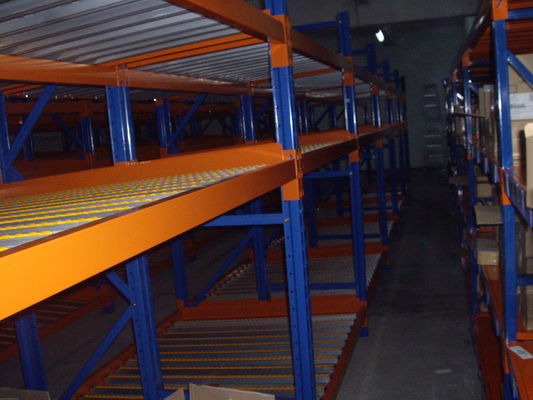 comprar Racking azul/alaranjado do fluxo de pálete, armazenamento industrial high-density arquiva Fabricação em linha