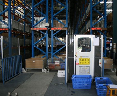 comprar Cremalheiras industriais automatizadas da pálete do sistema de recuperação do armazenamento para o armazém Fabricação em linha