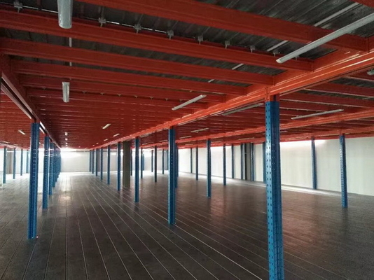 Plataformas Industriais Mezanino em Aço Multi-nível para Cargas Pesadas/Médias nas Cores Azul e Laranja