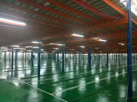 Plataformas Industriais Mezanino em Aço Multi-nível para Cargas Pesadas/Médias nas Cores Azul e Laranja